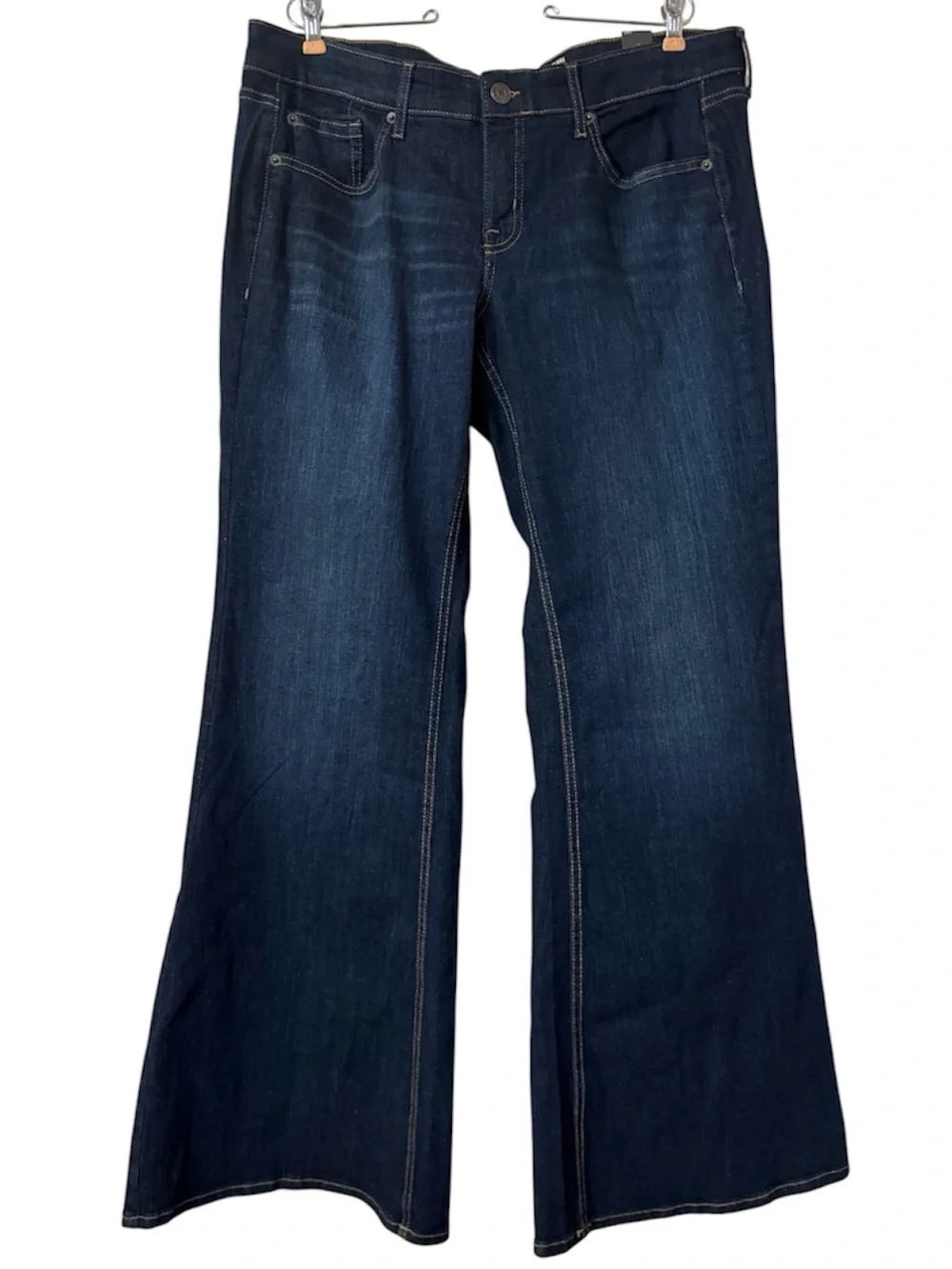 Torrid Low Rise Baggy Flare Vintage Stretch Dark Wash Denim Jeans Sz 14 Tall NWT
